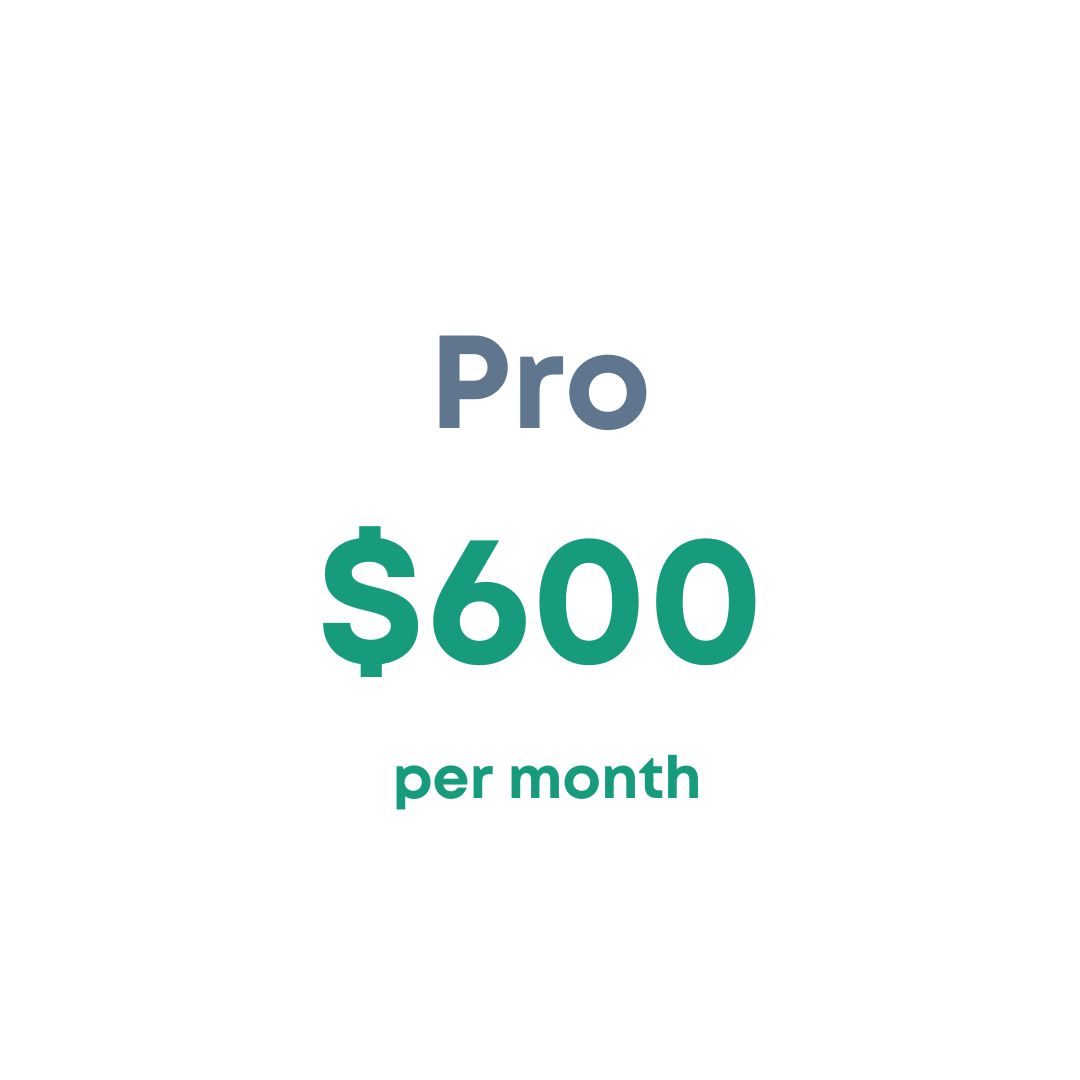 Pro $600 per month